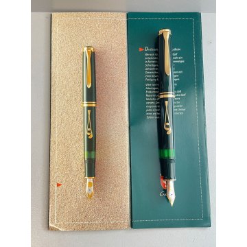 PENNA STILOGRAFICA PELIKAN GOLF EDIZIONE LIMITATA M800 FOUNTAIN PEN VERDE ORO