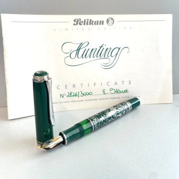 PENNA STILOGRAFICA PELIKAN M800 HUNTING EDIZIONE LIMITATA ARG 925 FOUNTAIN PEN