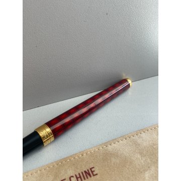 PENNA STILOGRAFICA S.T DUPONT VERTIGO FOUNTAIN PEN LACCA CINESE CUSTODIA ROSSA