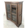 ANTICA PICCOLA CREDENZA VETRINA DUE ANTE LIBRERIA LEGNO MASSELLO OLD VETRO 800 