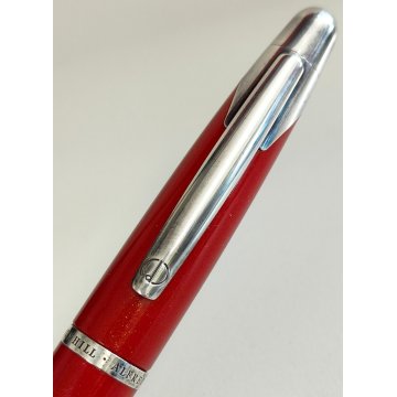 Dunhill AD 2000 PENNA STILOGRAFICA Vintage Fountain Pen ROSSO METALLIZZATO box