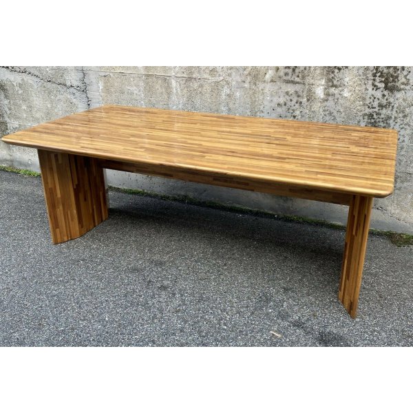 GRANDE SCRIVANIA DESIGN MOSAICO VINTAGE LISTELLI '80 MASSELLO PRANZO RIUNIONI