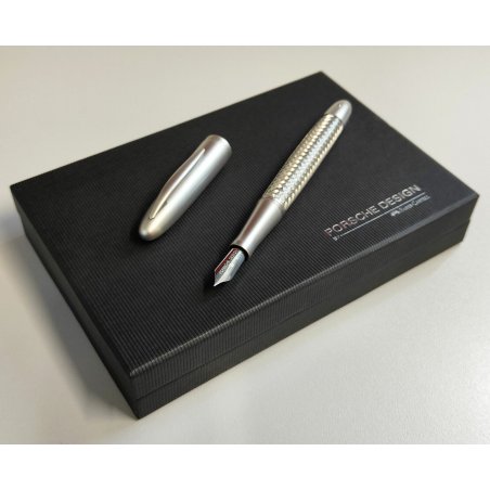 PORSCHE DESIGN Tec Flex Acciaio PENNA STILOGRAFICA Vintage Fountain Pen BOX