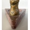 ANTICA PICCOLA SCULTURA BRONZO G. Trinque NUDO DONNA BASE MARMO ART NOUVEAU '800