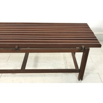 PANCHINA PANCA LEGNO DESIGN IN STILE CHARLOTTE PERRIAND ANNI 50 VINTAGE BENCH