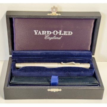 YARD-O-LED VICEROY Penna Stilografica ARGENTO 925 BOX Vintage Fountain Pen PLUME