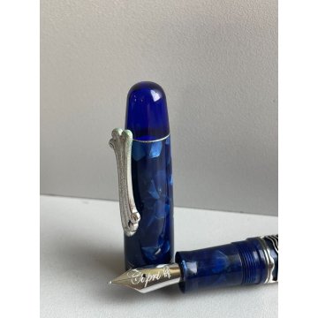 PENNA STILOGRAFICA DELTA CAPRI BLUE GROTTO EDIZIONE LIMITATA ARGENTO 925 ORO 18K