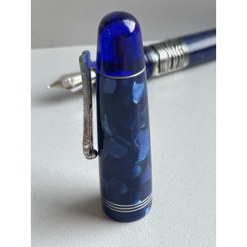 PENNA STILOGRAFICA DELTA CAPRI BLUE GROTTO EDIZIONE LIMITATA ARGENTO 925 ORO 18K