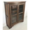 ANTICA PICCOLA CREDENZA VETRINA DUE ANTE LIBRERIA LEGNO MASSELLO OLD VETRO 800 