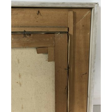 ANTICO QUADRO DIPINTO OLIO TELA ENTRATA CHIESA SUORA PINO PESSINA DA CASTANEDO