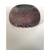 FAT LAVA CERAMIC BOWL CIOTOLA POSACENERE CERAMICA NERA SMALTO ROSSO MID-CENTURY
