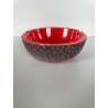 FAT LAVA CERAMIC BOWL CIOTOLA POSACENERE CERAMICA NERA SMALTO ROSSO MID-CENTURY