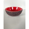FAT LAVA CERAMIC BOWL CIOTOLA POSACENERE CERAMICA NERA SMALTO ROSSO MID-CENTURY