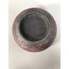 FAT LAVA CERAMIC BOWL CIOTOLA POSACENERE CERAMICA NERA SMALTO ROSSO MID-CENTURY