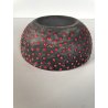 FAT LAVA CERAMIC BOWL CIOTOLA POSACENERE CERAMICA NERA SMALTO ROSSO MID-CENTURY