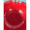 FAT LAVA CERAMIC BOWL CIOTOLA POSACENERE CERAMICA NERA SMALTO ROSSO MID-CENTURY