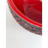 FAT LAVA CERAMIC BOWL CIOTOLA POSACENERE CERAMICA NERA SMALTO ROSSO MID-CENTURY