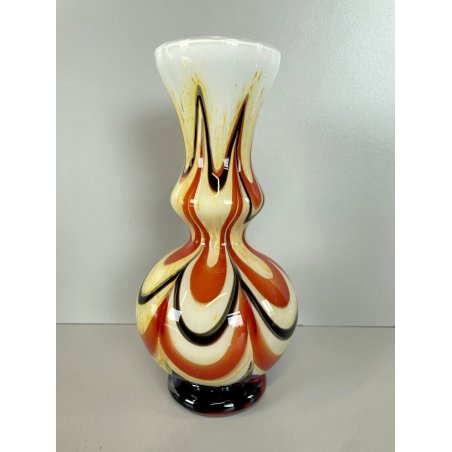 VASO VINTAGE VETRO OPALINO Murano DESIGN ATTR. Carlo Moretti VASE FLOWER '50/'70