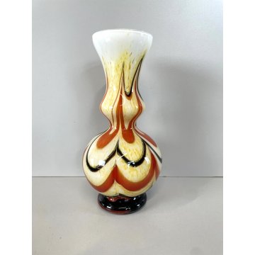 VASO VINTAGE VETRO OPALINO Murano DESIGN ATTR. Carlo Moretti VASE FLOWER '50/'70