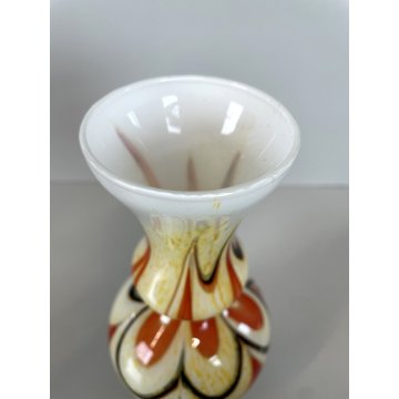 VASO VINTAGE VETRO OPALINO Murano DESIGN ATTR. Carlo Moretti VASE FLOWER '50/'70