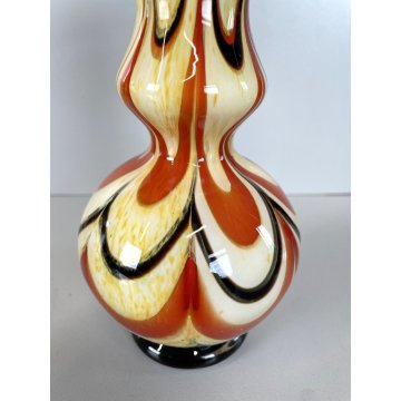 VASO VINTAGE VETRO OPALINO Murano DESIGN ATTR. Carlo Moretti VASE FLOWER '50/'70