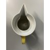 BROCCA VINTAGE CERAMICA GIALLA VERSATOIO JARA PITCHER VASO MID CENTURY 13,5 cm/h