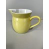 BROCCA VINTAGE CERAMICA GIALLA VERSATOIO JARA PITCHER VASO MID CENTURY 13,5 cm/h