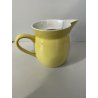 BROCCA VINTAGE CERAMICA GIALLA VERSATOIO JARA PITCHER VASO MID CENTURY 13,5 cm/h