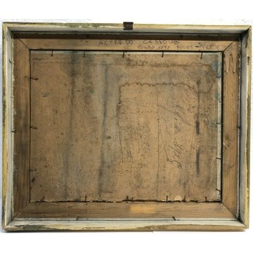 ANTICO QUADRO DIPINTO OLIO TELA ALBERI PRATO NATURA PAESAGGIO ALFREDO CASSONE 
