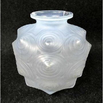 ANTICO VASO ERNEST MARIUS SABINO ART DECO VETRO OPALESCENTE EPOCA 1930 FRANCIA