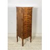 SETTIMINO LEGNO INTARSIATO SETTIMANALE PRIMI 1900 PICCOLA CREDENZA 7 CASSETTI