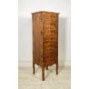 SETTIMINO LEGNO INTARSIATO SETTIMANALE PRIMI 1900 PICCOLA CREDENZA 7 CASSETTI