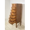 SETTIMINO LEGNO INTARSIATO SETTIMANALE PRIMI 1900 PICCOLA CREDENZA 7 CASSETTI