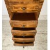 SETTIMINO LEGNO INTARSIATO SETTIMANALE PRIMI 1900 PICCOLA CREDENZA 7 CASSETTI