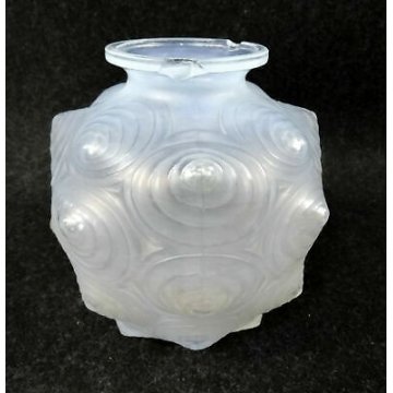 ANTICO VASO ERNEST MARIUS SABINO ART DECO VETRO OPALESCENTE EPOCA 1930 FRANCIA