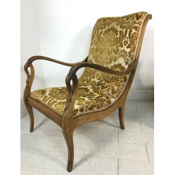 COPPIA POLTRONA DESIGN STILE EZIO LONGHI MITZI ARMCHAIR FAUTEUIL VINTAGE IMPERO 