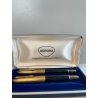 2 PZ PENNA STILOGRAFICA AURORA 88 DORATA NERA FOUNTAIN PEN ITALY BOX ANNI '60