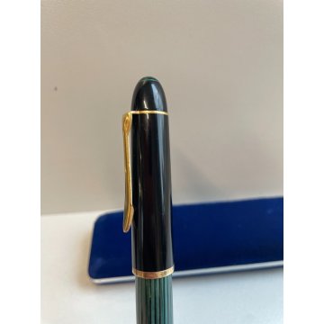 PENNA STILOGRAFICA PELIKAN 140 FOUNTAIN PEN VERDE NERA ORO 14K BOX GERMANY