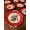 SET 12 pz PIATTI FRUTTA DESSERT Richard Ginori  10457 VINTAGE DECORATO a MANO