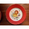 SET 12 pz PIATTI FRUTTA DESSERT Richard Ginori  10457 VINTAGE DECORATO a MANO