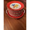 SET 12 pz PIATTI FRUTTA DESSERT Richard Ginori  10457 VINTAGE DECORATO a MANO
