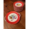SET 12 pz PIATTI FRUTTA DESSERT Richard Ginori  10457 VINTAGE DECORATO a MANO