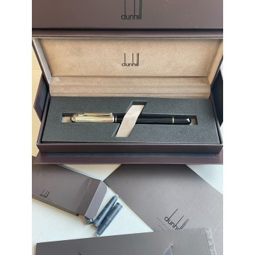 PENNA STILOGRAFICA DUNHILL SIDECAR BOX ORO 18K FOUNTAIN PEN METALLO SCATOLA