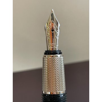 PENNA STILOGRAFICA DUNHILL SIDECAR BOX ORO 18K FOUNTAIN PEN METALLO SCATOLA