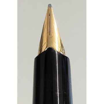 Pelikan P30 Penna Stilografica NERO ORO anni 60 OLD ROLLED GOLD FOUNTAIN PEN