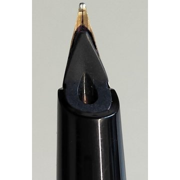 Pelikan P30 Penna Stilografica NERO ORO anni 60 OLD ROLLED GOLD FOUNTAIN PEN