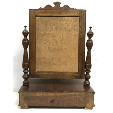 ANTICA PSICHE SPECCHIERA LUIGI FILIPPO INTARSIATA IMPIALLACCIATA GAMBE TORNITE 