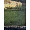 QUADRO OLIO TAVOLA Gustavo Mancinelli PAESAGGIO MONTANO BAITE Alagna GUILLOCE