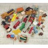 GRANDE LOTTO GIOCO VECCHIO LEGNO TRENI ANIMALI MISTI TOYS WOOD TRAIN EPOCA '40
