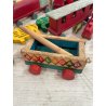 GRANDE LOTTO GIOCO VECCHIO LEGNO TRENI ANIMALI MISTI TOYS WOOD TRAIN EPOCA '40